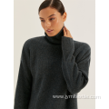 Hot sell turtle neck knitted pullover sweater for spring autumn winter